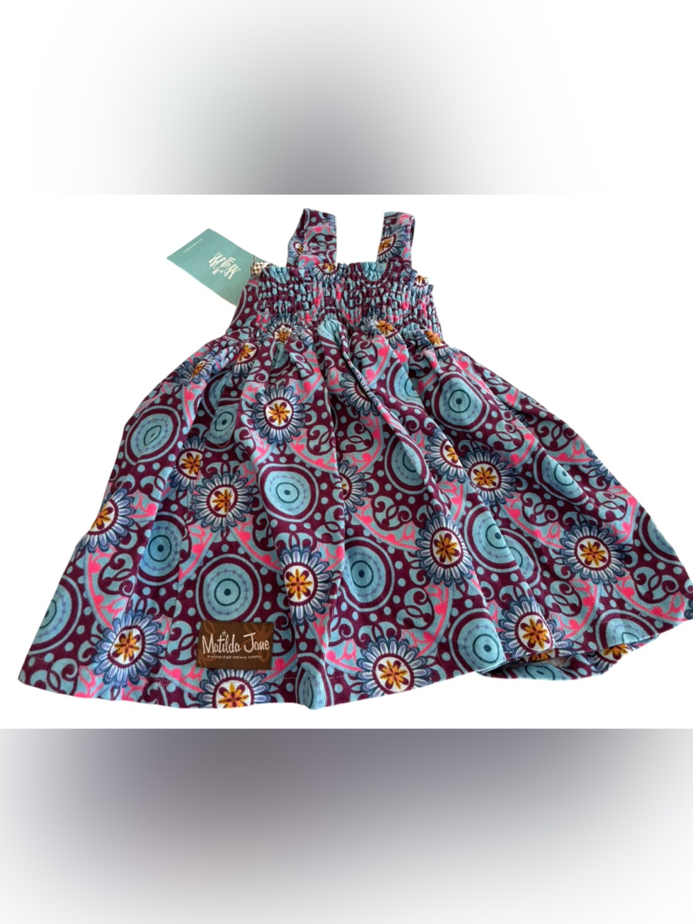 Matilda Jane Teal, Purple & Pink Smocked Floral Sundress